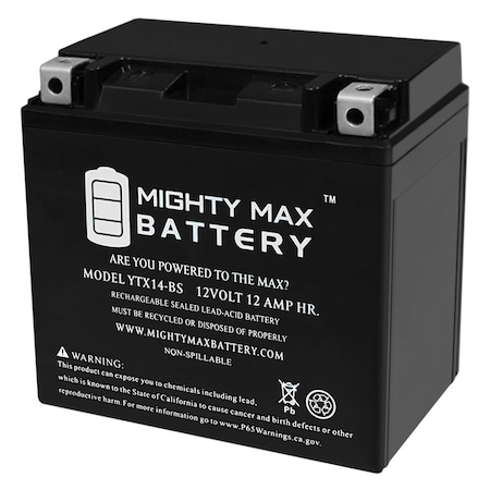 YTX14-BS Battery For Honda TRX400 450 Harley V-Rod ZX-14 VTX1300C